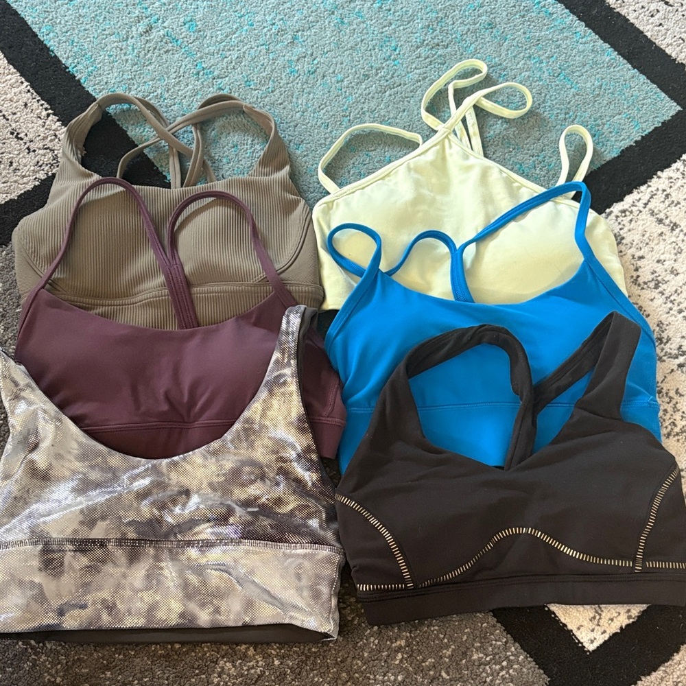 lululemon athletica Sports Bra Set - Black, Blue, Purple, Green, Gray